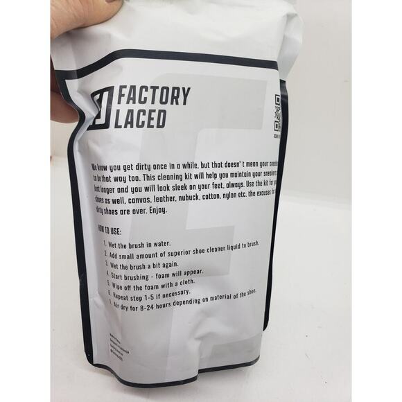 Factory Laced Superior Sneaker Shoe Cleaning Kit 8oz Solution Brush Cloth NEW - Picture 7 of 7